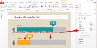 How to scale boxes to make custom bar in PowerPoint