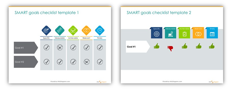 smart goals checklist ppt icons