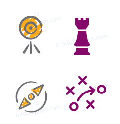 modern strategy illustration icons ppt flat