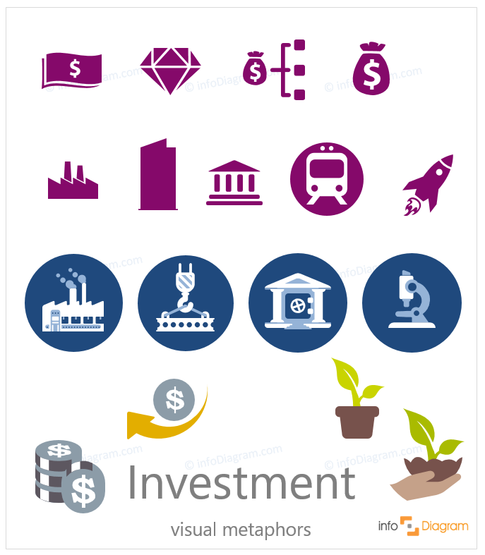 investment flat icon concept