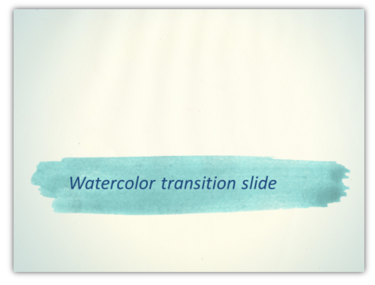 Watercolor Aquarelle transition slide