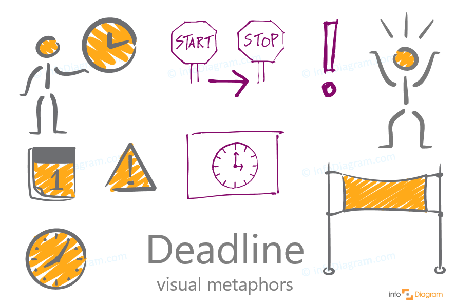 deadline icon creative scribble style