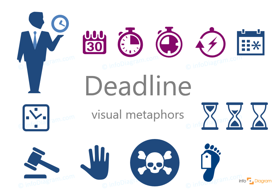 deadline icon flat simple powerpoint