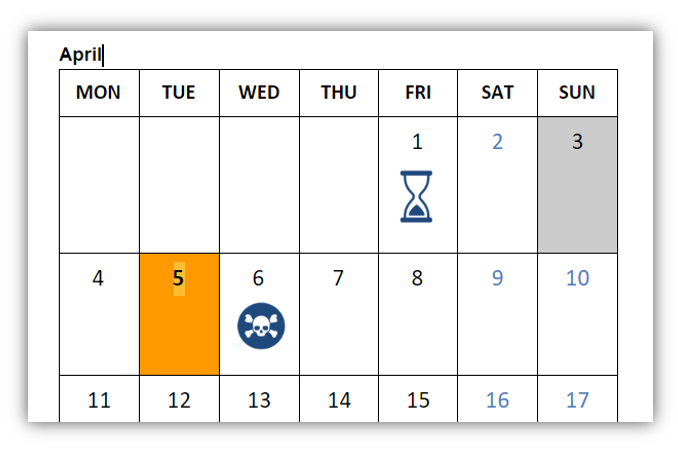 deadline calendar clipart for powerpoint