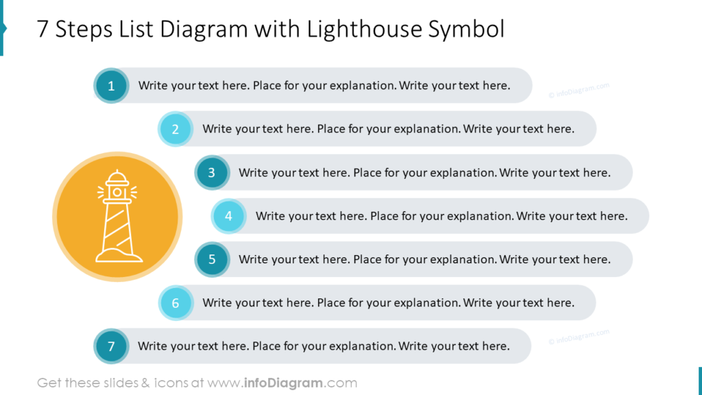 7-steps-list-diagram-with-lighthouse-symbol