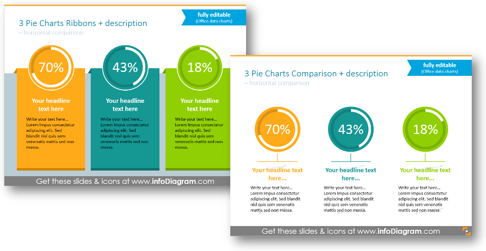 infographics pie chart description kpi