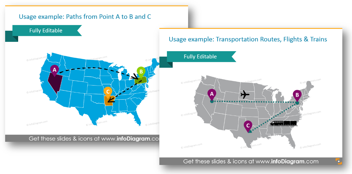 map transport route path ppt