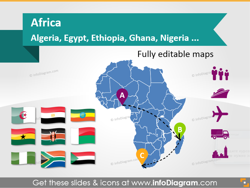 Examples of Presenting Political Map of Africa