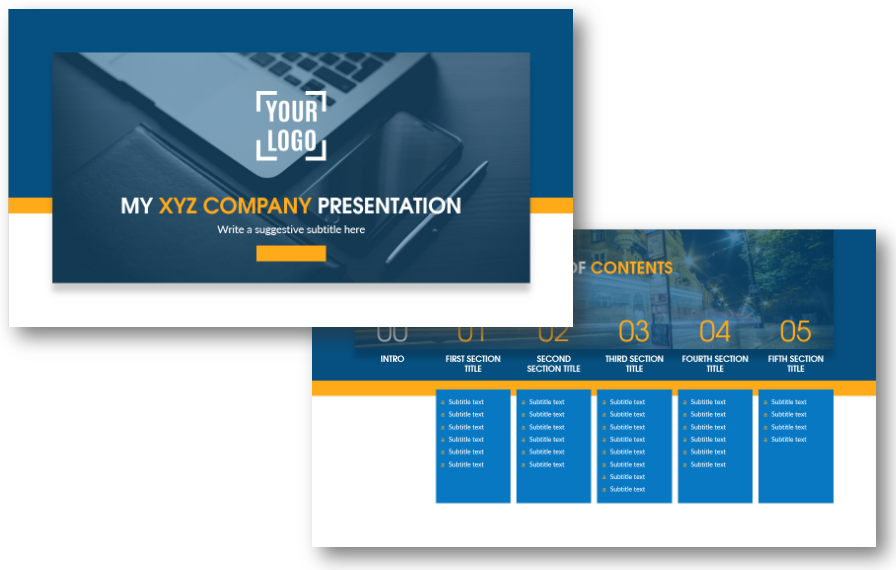 title content agenda ppt company overview presentation