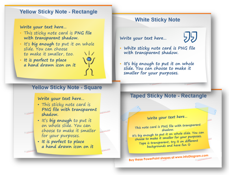 sticky notes tape ppt main message