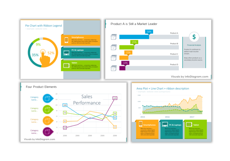 creative data charts pie bar powerpoint_infodiagram