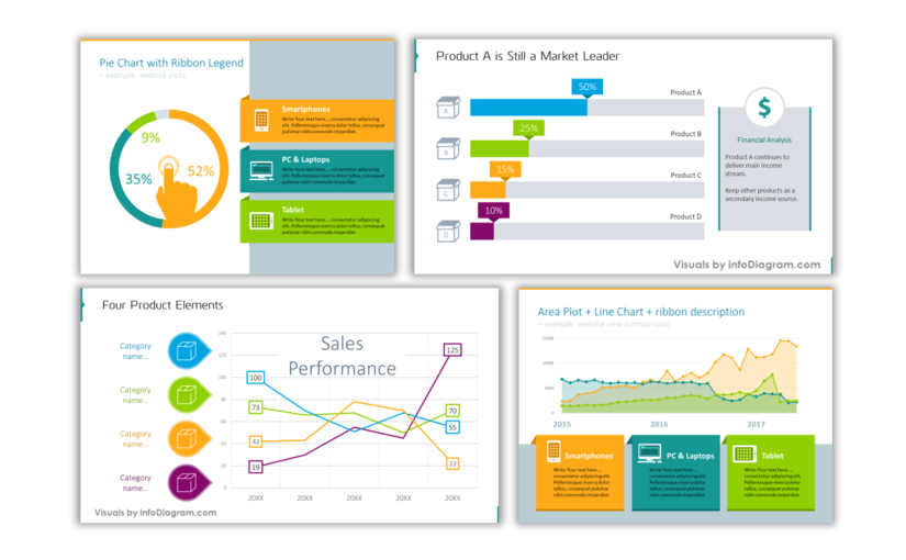 creative data charts pie bar powerpoint_infodiagram