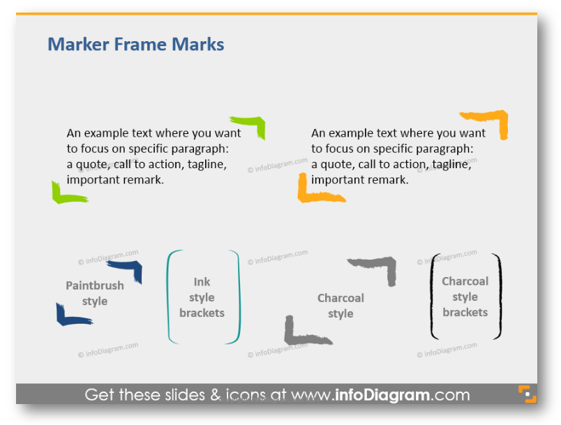 hand drawn marker text frame ppt