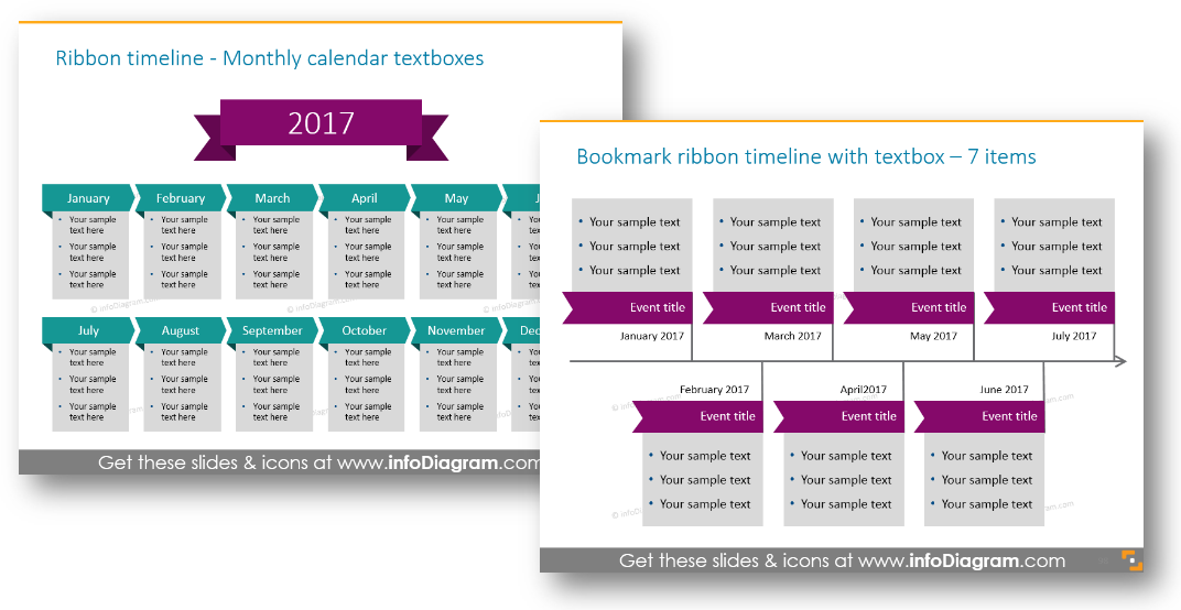 calendar timeline banner graphics