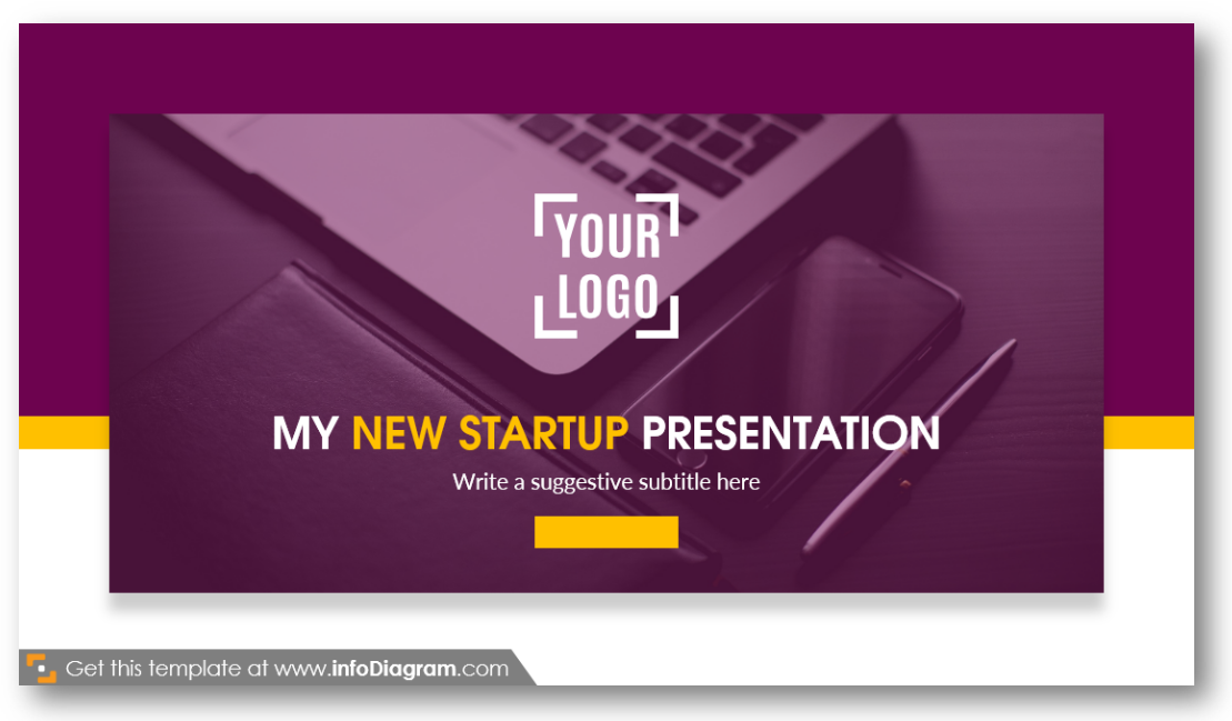 start-up presentation title slide logo