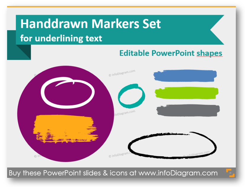 Hand-drawn Marker Shapes for Sketched Organic Slides