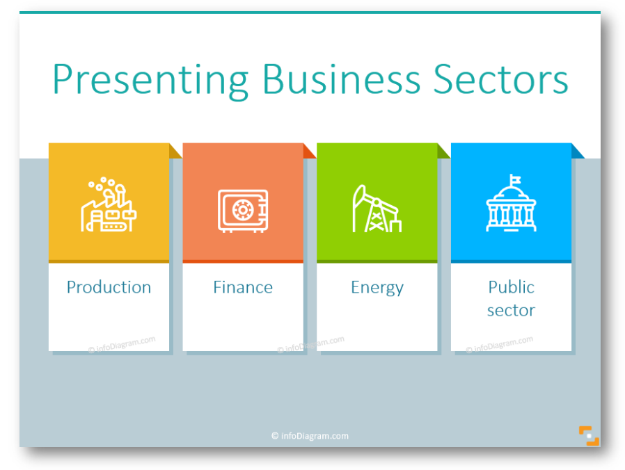 Presenting Business Sectors the Modern Way – Outline Industry Icons Overview