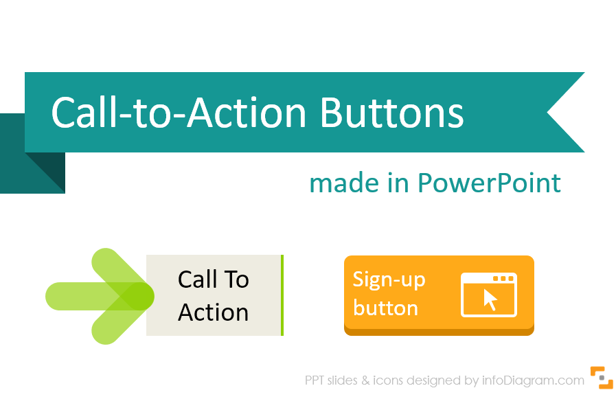 4 Examples of Designing Call to Action Buttons in PowerPoint