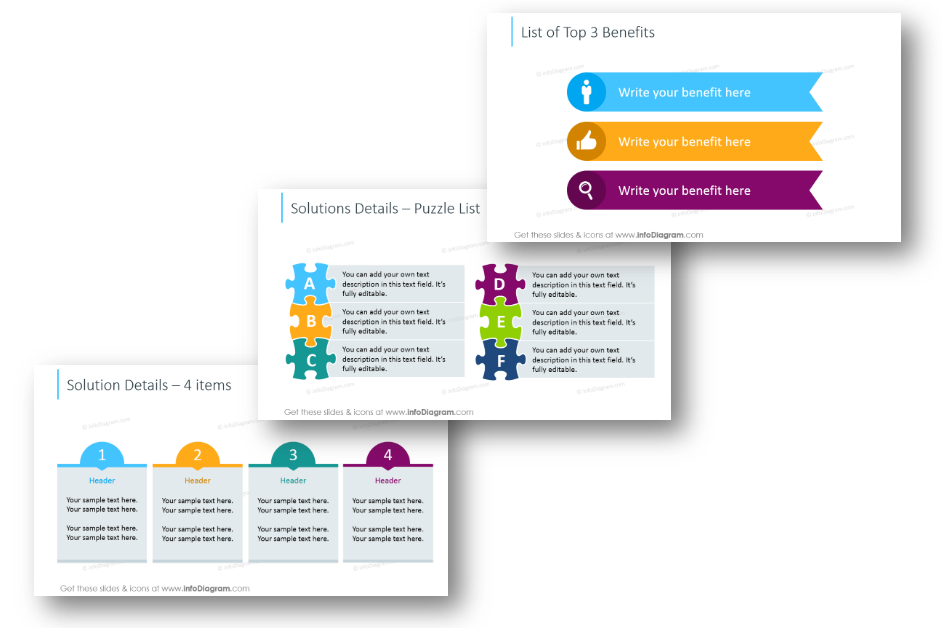 main benefits circle puzzle list diagram