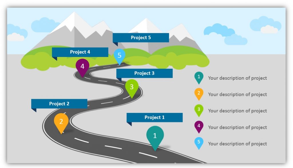 roadmap infographics powerpoint