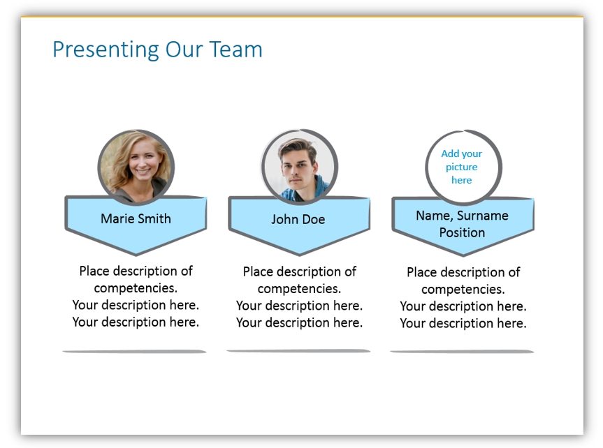 illustrative company team slide