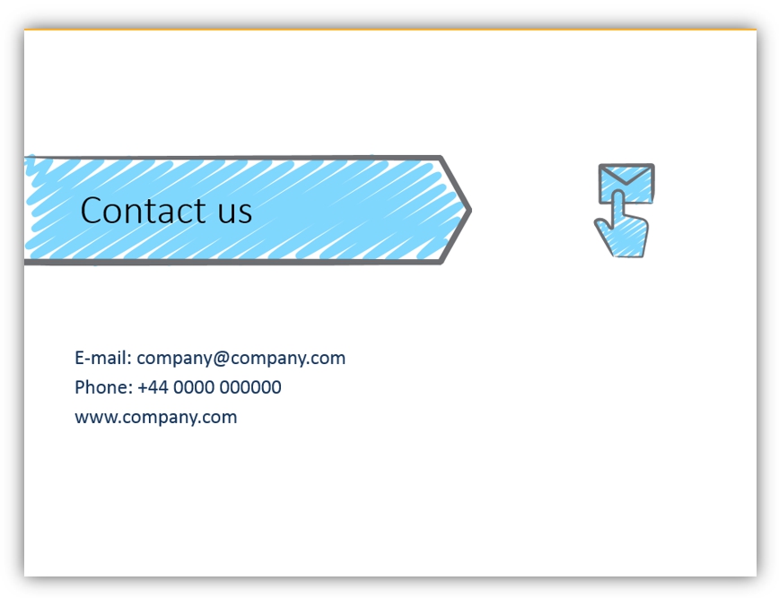 contact form slide company presentation graphics