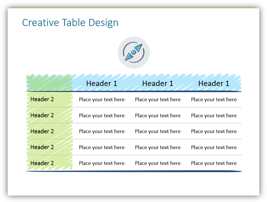 creative table design ppt slide