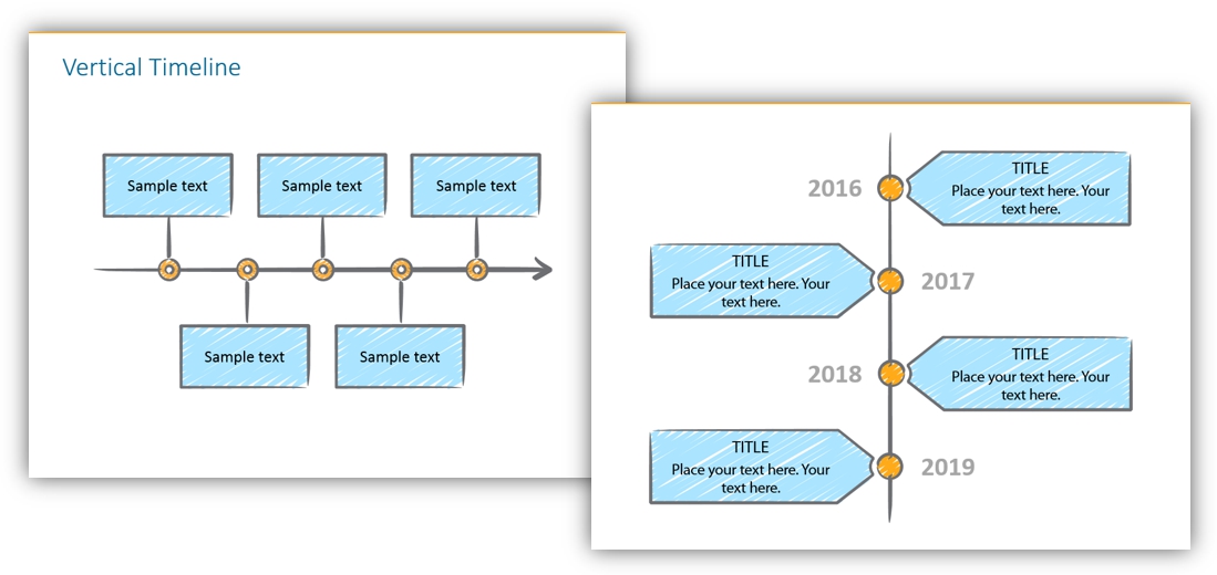 company presentation history timeline diagram