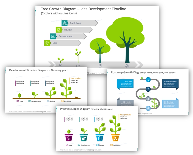 growth metaphor illustrative ppt diagrams