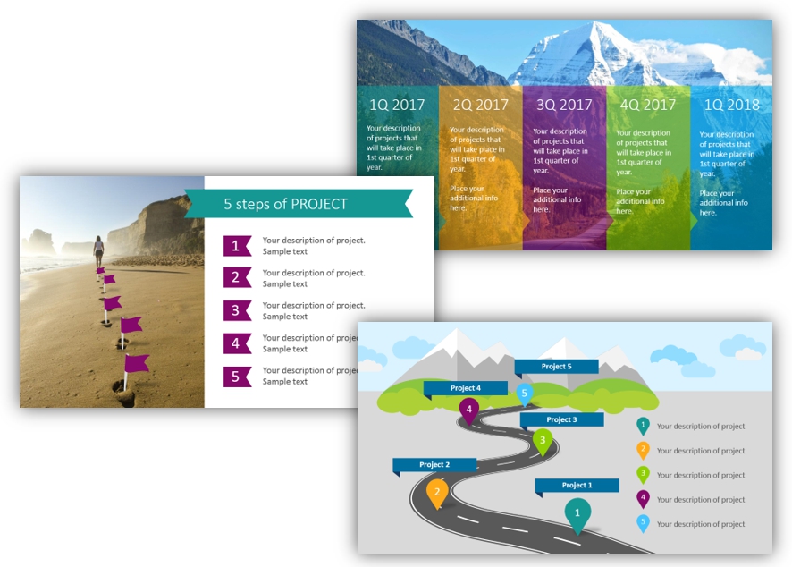 marketing slides roadmap ppt