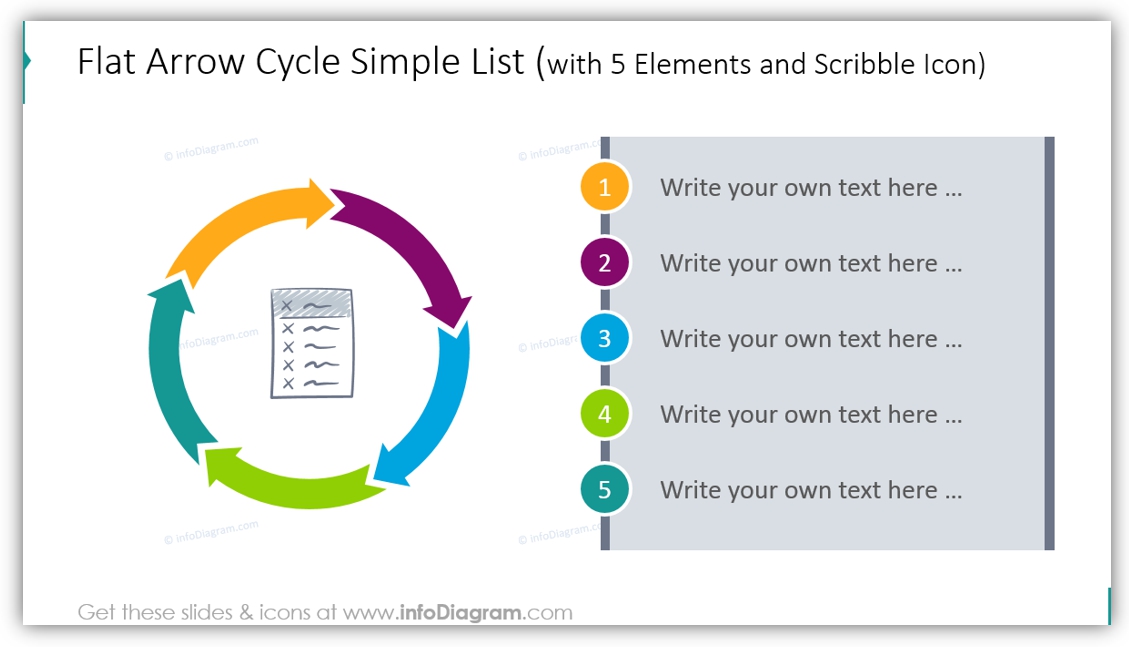 cycle diagram design arrow cycle list