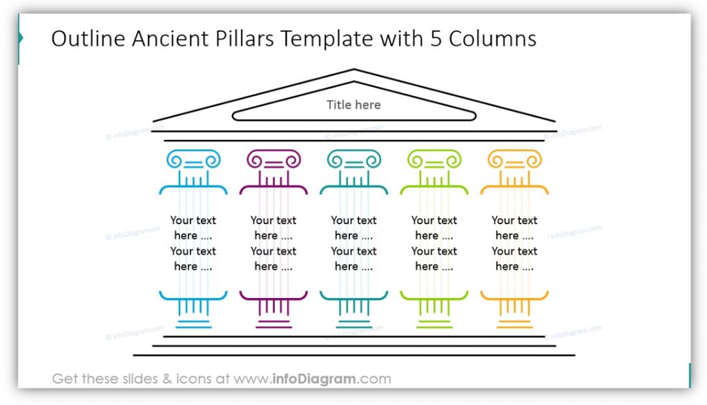 pillar diagram design outline ancient pillars