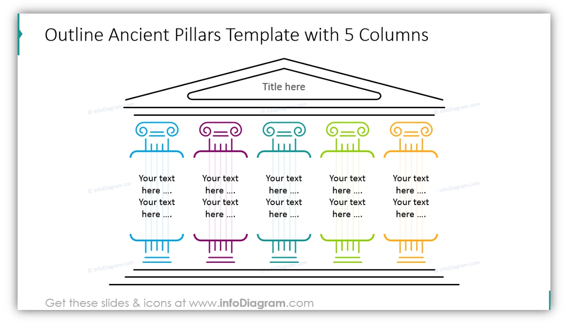 pillar diagram design outline ancient pillars