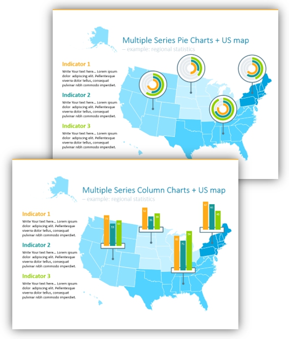 map graphics charts on a map powerpoint