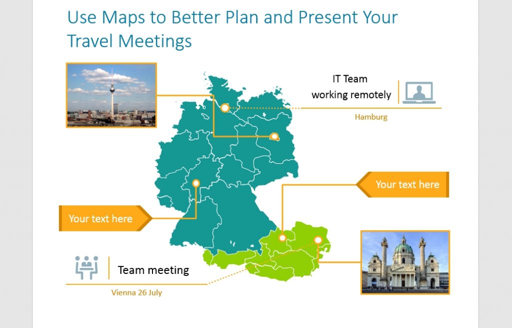 PowerPoint map travel meeting