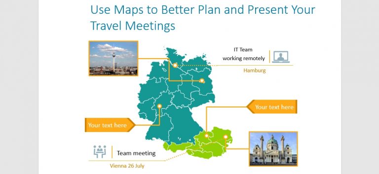 PowerPoint map travel meeting