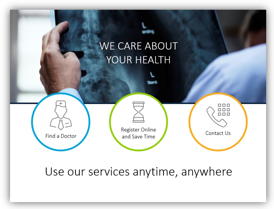 outline healthcare graphics services infographics powerpoint