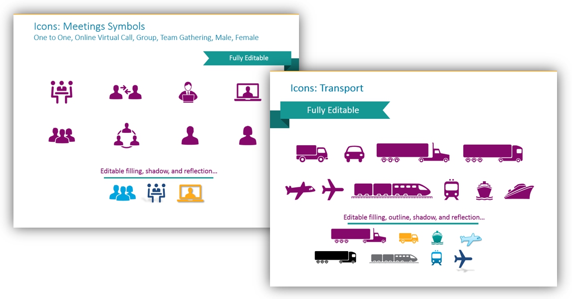 icons PowerPoint map