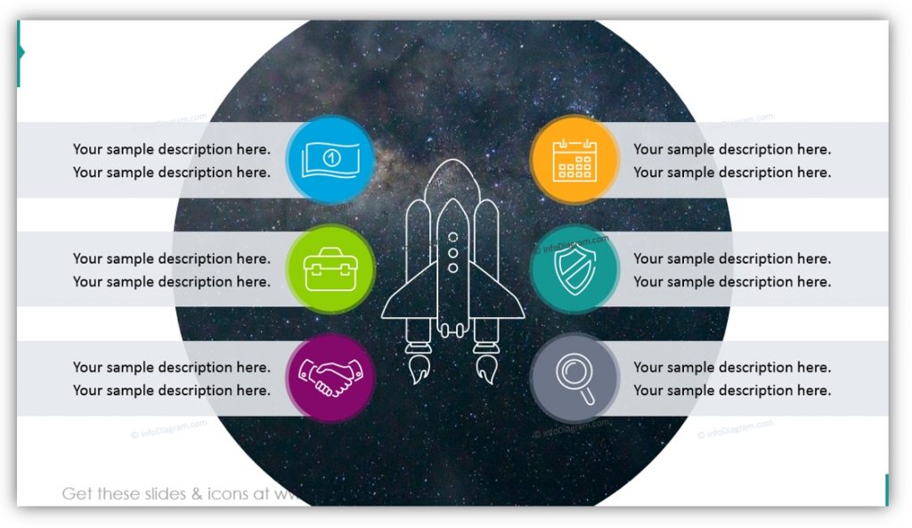 Ascent Growth Space Shuttle Illustration ppt