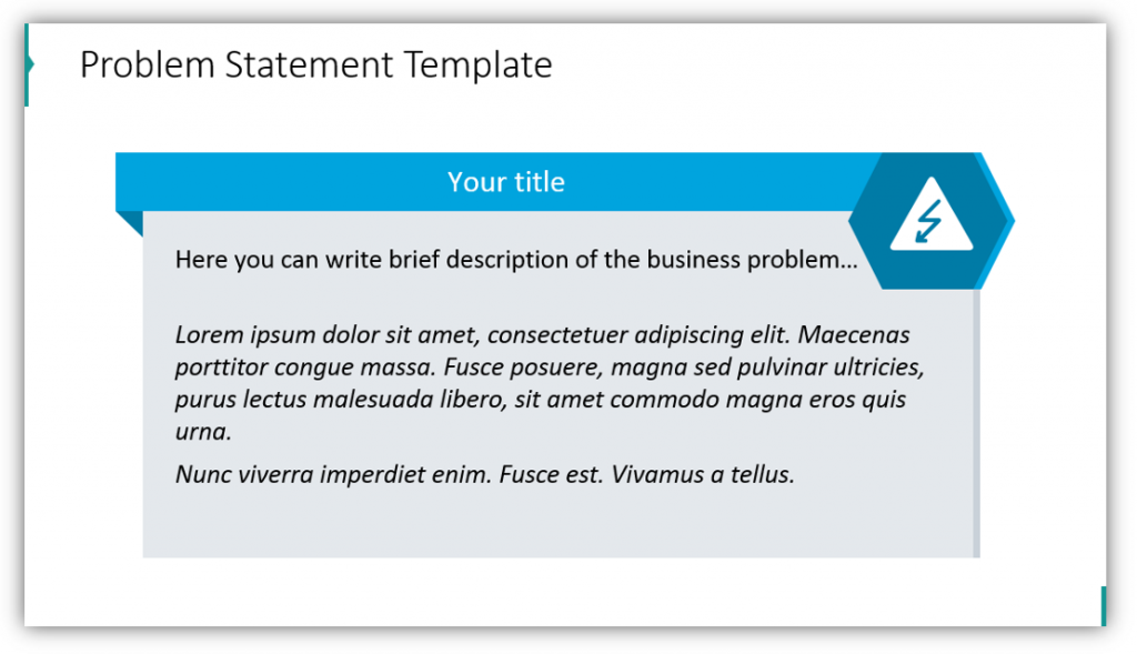 business case Problem Statement Template powerpoint