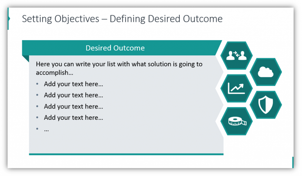  business case Setting Objectives – Defining Desired Outcome