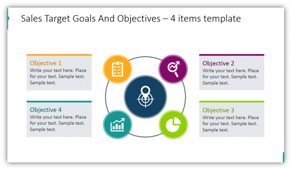 Sales Target Goals And Objectives media planning ppt template