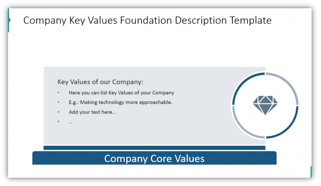 Company Key Values Foundation Description Template pillar graphics