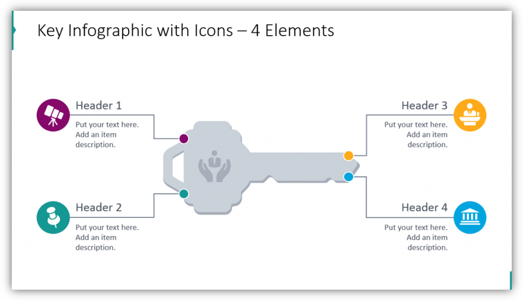 Key Infographic with Icons – 4 Elements