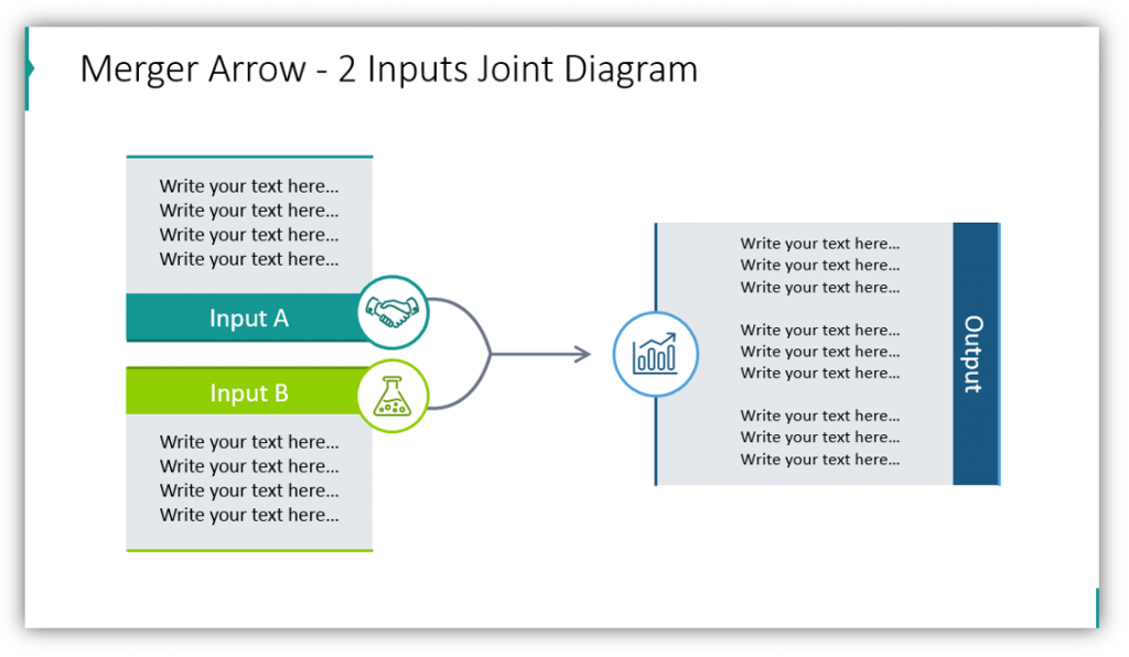 Merger Arrow - 2 Inputs Joint Diagram