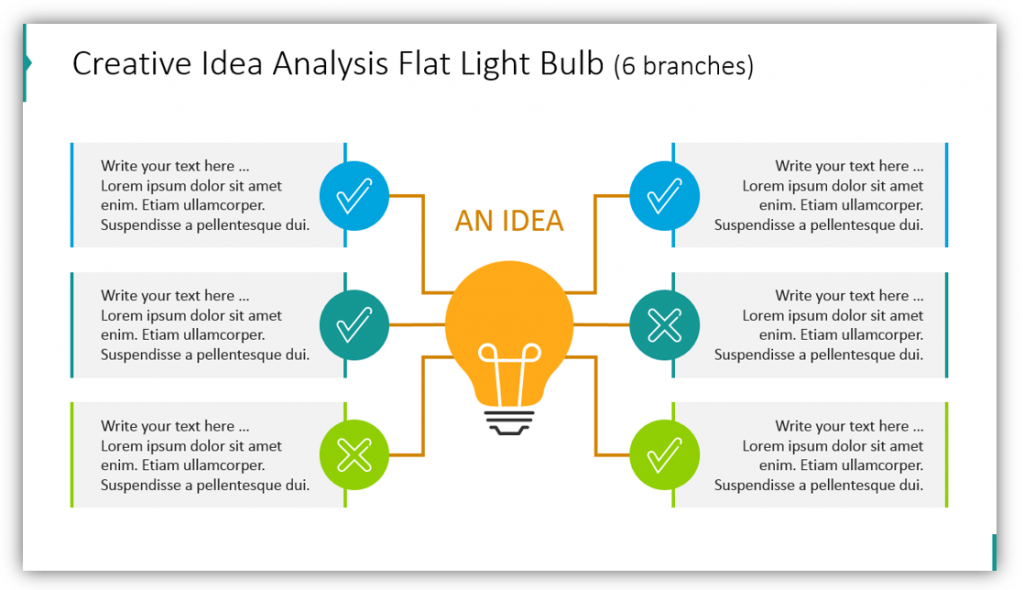 Creative Idea Analysis Flat Light Bulb 