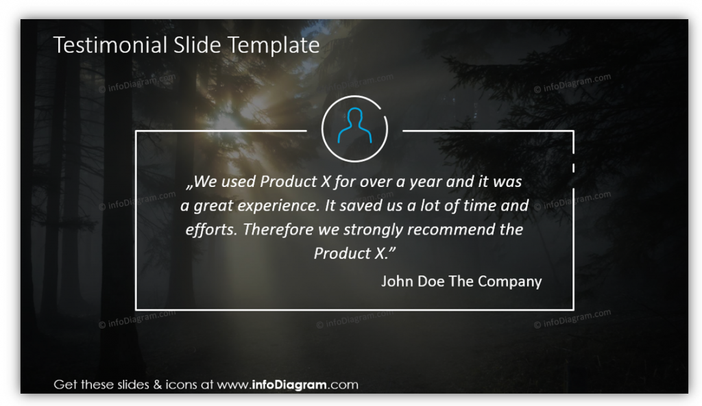 Testimonial Pitch Deck Slide Template 