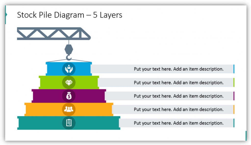 Stock Pile Diagram crane graphics – 5 Layers