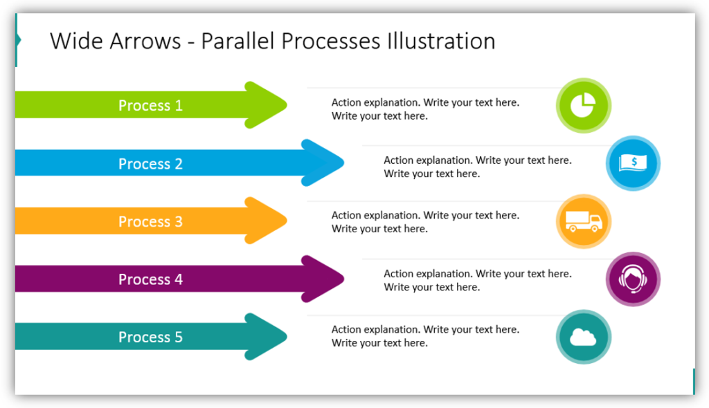 Wide Arrows - Parallel Processes Illustration