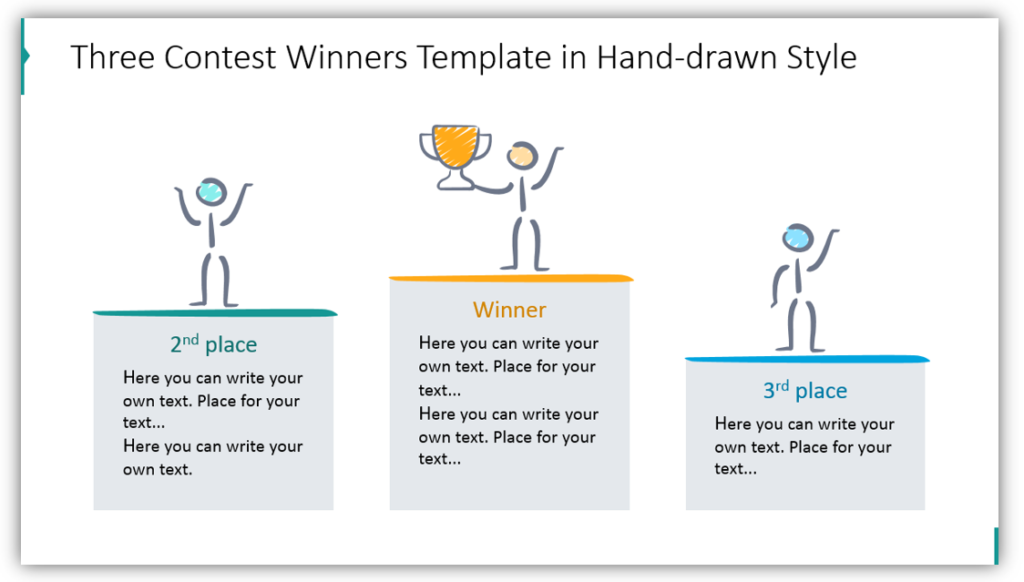 Three Contest Winners Template in Hand-drawn Style 